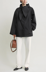 Technical scarf jacket black