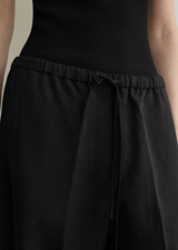 Fluid drawstring trousers black