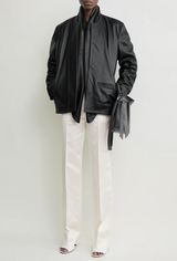 Minimal biker jacket black