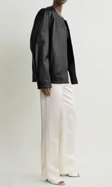 Minimal biker jacket black