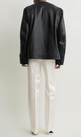 Minimal biker jacket black