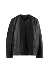 Minimal biker jacket black