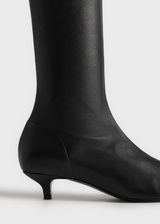 Day nappa knee-high boots black