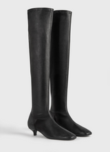 Day nappa knee-high boots black