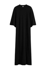 Merino knit tee dress black