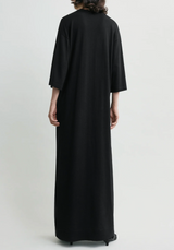 Merino knit tee dress black