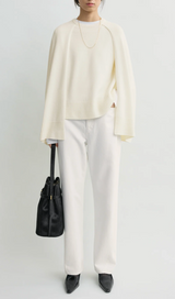 Crew cape knit ecru
