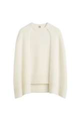 Crew cape knit ecru