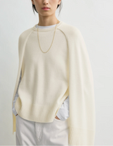 Crew cape knit ecru
