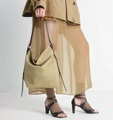 SMALL BELTED TOTE BAG IN COTTON CANVAS