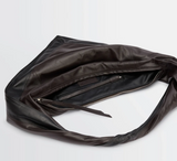 SMALL SCARF EXTENDED HANDLE BAG IN LEATHER