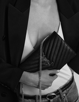 CLASSIC CASSANDRE CHAIN WALLET IN GRAIN DE POUDRE LEATHER