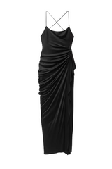 Draped Viscose-Jersey Gown