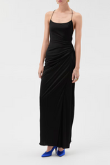 Draped Viscose-Jersey Gown