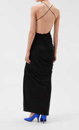 Draped Viscose-Jersey Gown