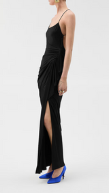 Draped Viscose-Jersey Gown