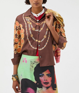 Printed Silk Twill Shirt