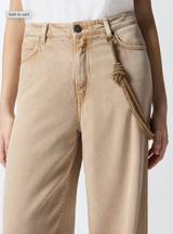 Jeans with jewel cord