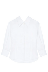Slashed shirt in poplin