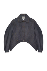 Trapeze jacket in raw denim