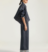 Trapeze jacket in raw denim