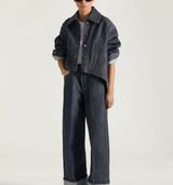 Trapeze jacket in raw denim