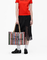 THE STRIPE MESH LARGE TOTE BAG