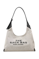 THE LEATHER-TRIM CANVAS BELTED SACK BAG