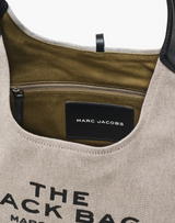 THE LEATHER-TRIM CANVAS BELTED SACK BAG