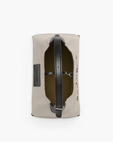 THE LEATHER-TRIM CANVAS BELTED SACK BAG
