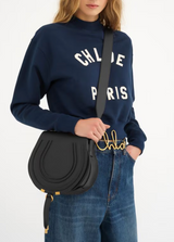 MARCIE SADDLE BAG IN GRAINED LEATHER
