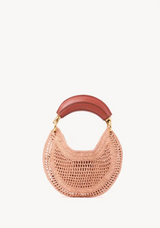 MINI SUMMER BANANA HOBO BAG WITH STRAP IN RAFFIA
