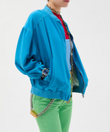 Silk Poplin Zip Blouson