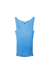 Embroidered Ribbed Wool Tank Top