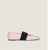 Sliced Square ballerinas in satin