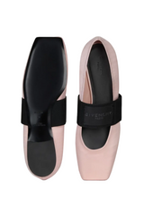 Sliced Square ballerinas in satin