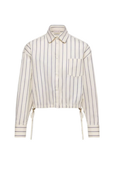 Striped Cotton & Silk Long Sleeve Shirt