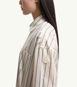 Striped Cotton & Silk Long Sleeve Shirt