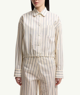 Striped Cotton & Silk Long Sleeve Shirt