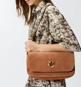 Love Bag Click Soft Horizontal Handle medium crossbody bag in suede