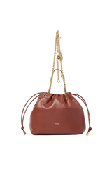 SMALL CHLOÉ ICONS SHOULDER BAG WITH CHAIN IN SOFT LEATHER