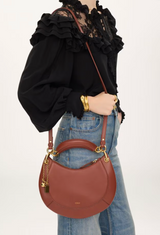 SMALL CHLOÉ BANANA ZIPPED HOBO IN SOFT LEATHER