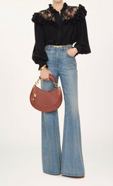 SMALL CHLOÉ BANANA ZIPPED HOBO IN SOFT LEATHER