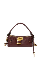 SMALL PADDINGTON BAG WITH STRAP IN GRAINED LEATHER