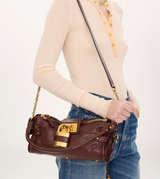 SMALL PADDINGTON BAG WITH STRAP IN GRAINED LEATHER