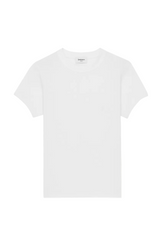 CASSANDRE T-SHIRT IN RIBBED COTTON JERSEY