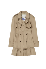 Short Gabardine Tillydrine Trench Coat