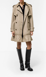 Short Gabardine Tillydrine Trench Coat