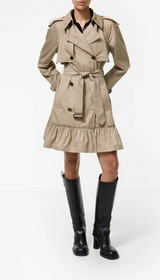 Short Gabardine Tillydrine Trench Coat