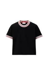 Jacquard Stretch Cotton-Jersey T-Shirt